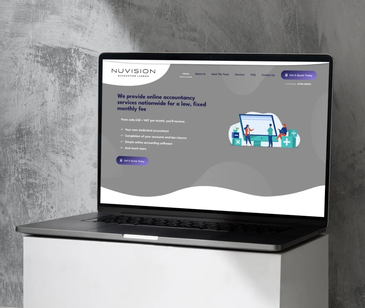 Nuvision Accounting website design