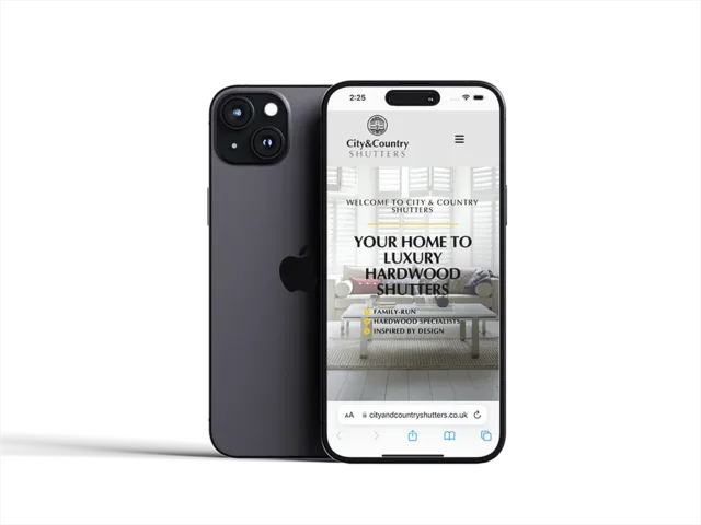 City and Country Shutters website design