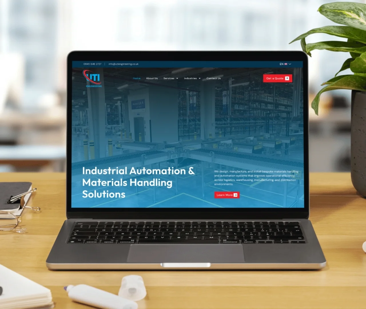 UTI Engineering website redesign