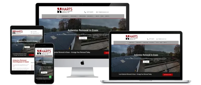 Harts Waste & Asbestos Removal website design