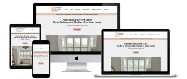 Plantation Shutters Essex website design