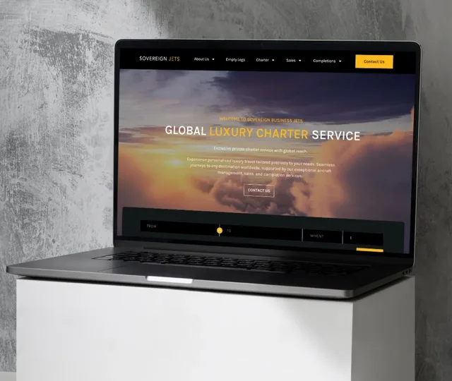 Sovereign Business Jets website